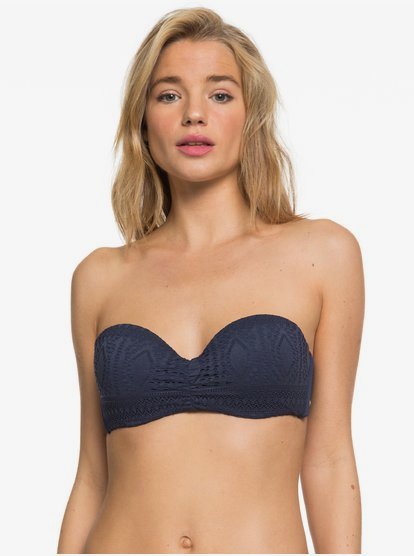 0 Sweet Wildness - Moulded Bandeau Bikini Top Blue ERJX304117 Roxy