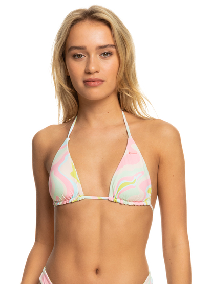 7 Tropics Hype - Wendbares Tiki-Tri-Bikinioberteil für Frauen Grün ERJX305015 Roxy