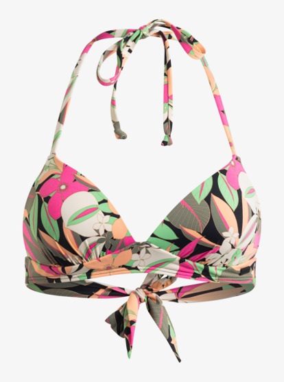 4 Printed Beach Classics - Bikinioberteil mit Neckholder für Frauen Schwarz ERJX305204 Roxy