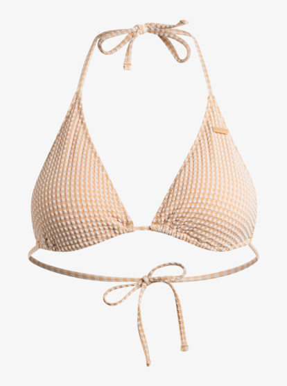 9 Gingham - Tiki-Tri-Bikinioberteil für Frauen Braun ERJX305246 Roxy