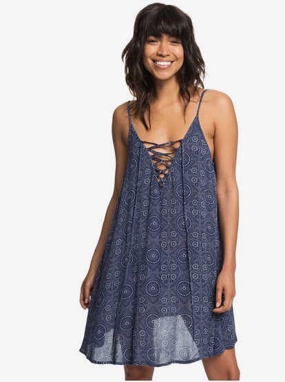 1 Softly Love - Robe de plage à bretelles pour Femme Bleu ERJX603138 Roxy