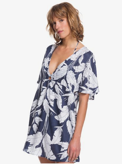 0 Summer Cherry - Cover-Up Beach Dress Blue ERJX603179 Roxy