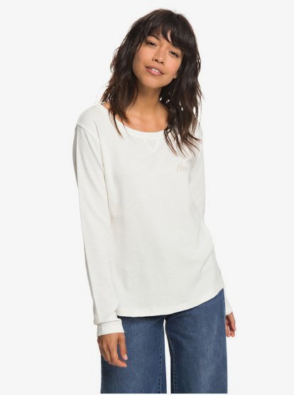 Cold Blue Rain Longsleeve T Shirt Voor Dames White Roxy roxy kopen in de aanbieding