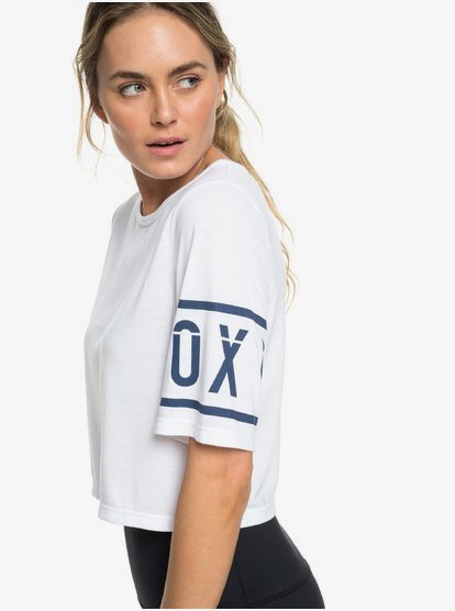 Rockin On The Moon Cropped Yogatop Voor Dames White Roxy roxy kopen in de aanbieding
