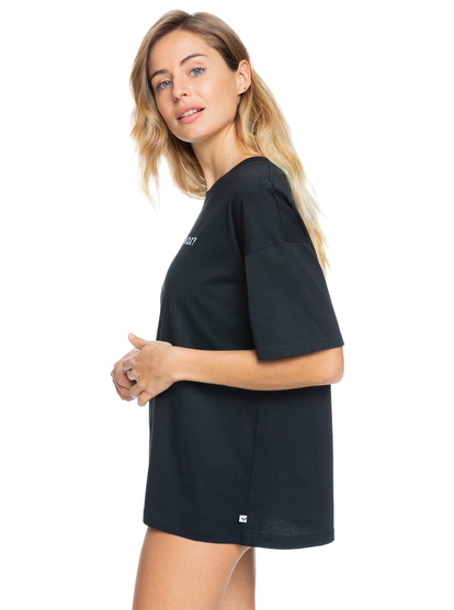 4 Last Morning - Camiseta de corte masculino para Mujer Negro ERJZT05159 Roxy