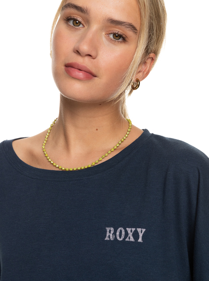 Roxy Surf Shadows Oversized T-shirt Azules Blue Surf Tees Femme