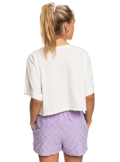 4 Tiki And Surf - Maglietta corta con taglio oversize da Donna White ERJZT05477 Roxy