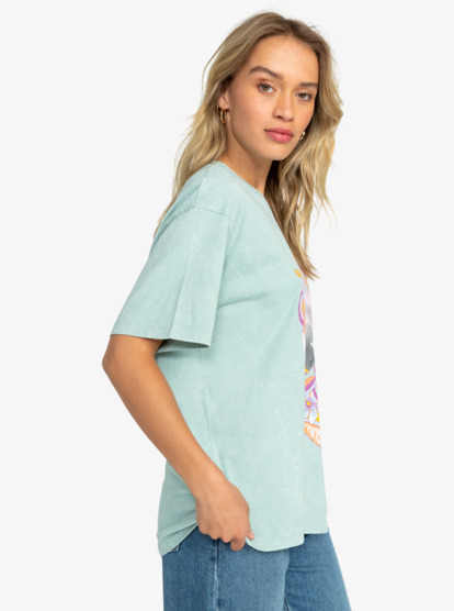 1 Girl Need Love A - T-shirt oversize pour Femme Bleu ERJZT05579 Roxy