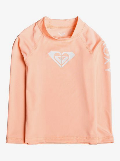 0 Whole Hearted - Long Sleeve UPF 50 Rash Vest for Girls 2-7 Pink ERLWR03075 Roxy