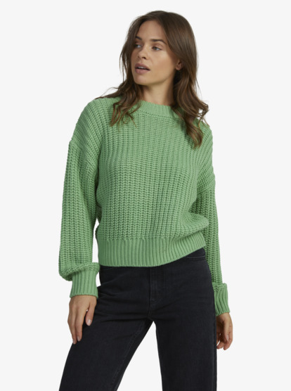 0 Womens Coming Home Long Sleeve Jumper Green URJSW03041 Roxy