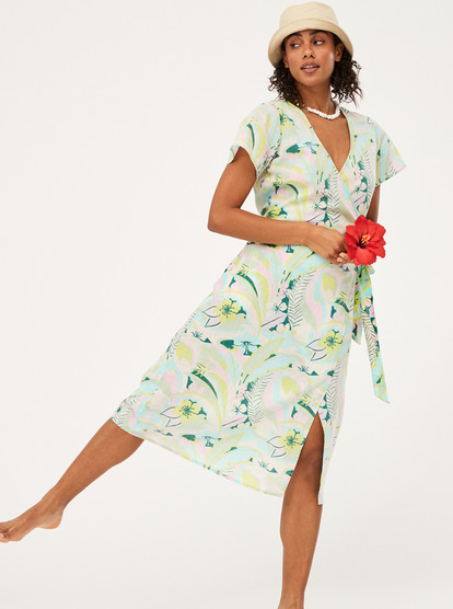 Roxy floral wrap clearance dress