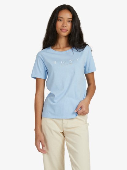 1 Womens Reflecting Light Organic T-Shirt Blue URJZT03659 Roxy