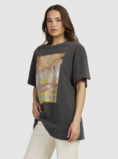 3 Womens Sweeter Sun Oversized T-Shirt  URJZT03724 Roxy