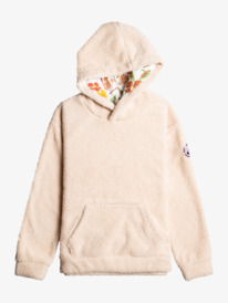 0 Someone New 2022 - Sweat à capuche en sherpa pour Fille Beige ERGPF03040 Roxy