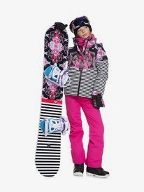 4 Frozen Flow - Snow Jacket for Girls 8-16 Black ERGTJ03078 Roxy