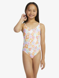 0 Girls 7-16 Floraya High Leg One-Piece Swimsuit Orange ERGX103171 Roxy