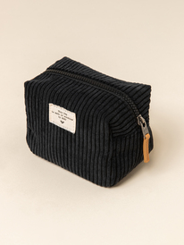 0 Small Morning Corduroy Make Up Bag Black ERJAA04039 Roxy