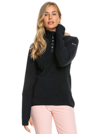 0 Sayna - Half Zip Fleece for Women Black ERJFT04552 Roxy