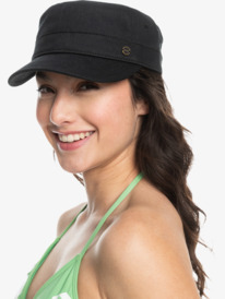 0 Womens Castro Military Cap Black ERJHA03761 Roxy