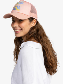 1 Dig This - Boné Trucker para Mulher Beige ERJHA04267 Roxy