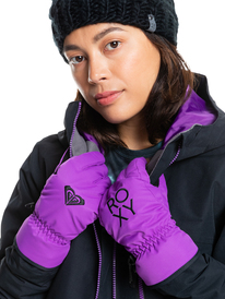 0 Fresh Fields - Snowboard/Ski Gloves for Women Purple ERJHN03191 Roxy