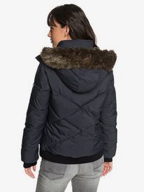 Womens bomber jacket with fur online hood