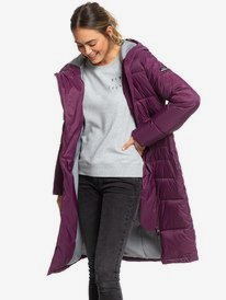 Everglade - Longline Hooded Waterproof Puffer Jacket for Women | Roxy