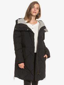 0 Abbie - Wasserdichte, länger geschnittene Jacke für Frauen Schwarz ERJJK03377 Roxy