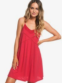 0 New Lease Of Life - Vestido de Playa con Tirantes para Mujer Rojo ERJKD03236 Roxy