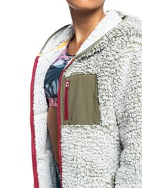 4 Want It Back - Sherpa-Fleece mit Reißverschluss für Frauen Beige ERJPF03087 Roxy