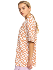 7 Aloha Sunset Check - Camisa de manga curta para Mulher Branco ERJWT03578 Roxy