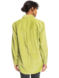 4 Let It Go - Corduroy Long Sleeve Shirt for Women Green ERJWT03591 Roxy