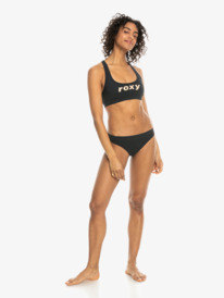 5 ROXY Active - Braguita de bikini de cintura baja para Mujer Negro ERJX404824 Roxy