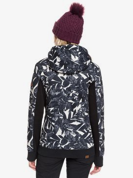 Haut Femme Polaire 3/4 Zip Manches Longues, Flocons Multicolores, Taille L, Woman Within