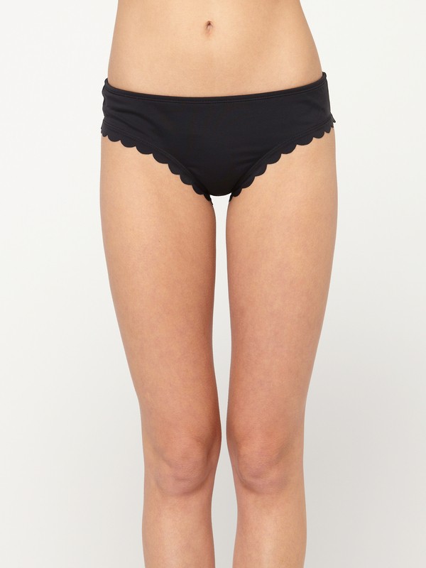 roxy, Sun Dancer Scalloped Cheeky Brief Bikini Bottom, TRUE BLACK (blk) 0 Sun Dancer Scalloped Cheeky Brief Bikini Bottom 622755 Roxy