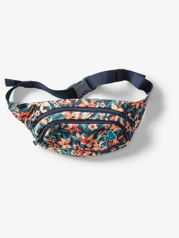 roxy, Ariel Come Along Fanny Pack, DRESS BLUES SEBASTIAN FLORAL B (btk7) 0 Ariel Come Along Fanny Pack Blue ARGBA03000 Roxy