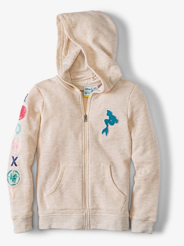roxy, My Fins D Zip-Up Hoodie, METRO HEATHER (tenh) 0 My Fins D Zip-Up Hoodie Beige ARGFT03081 Roxy