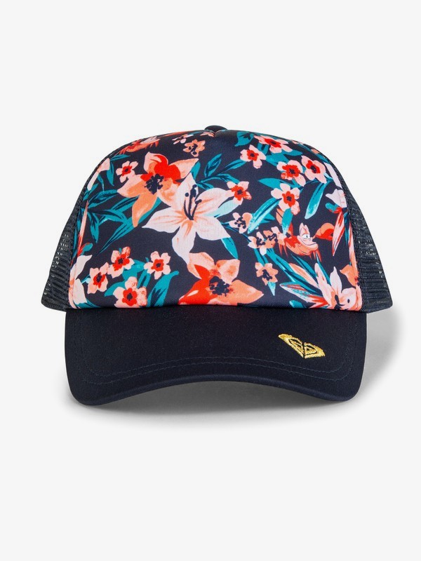 roxy, Ariel Reggae Town Trucker Cap, DRESS BLUES SEBASTIAN FLORAL B (btk7) 0 Ariel Reggae Town Trucker Cap Blue ARGHA03025 Roxy