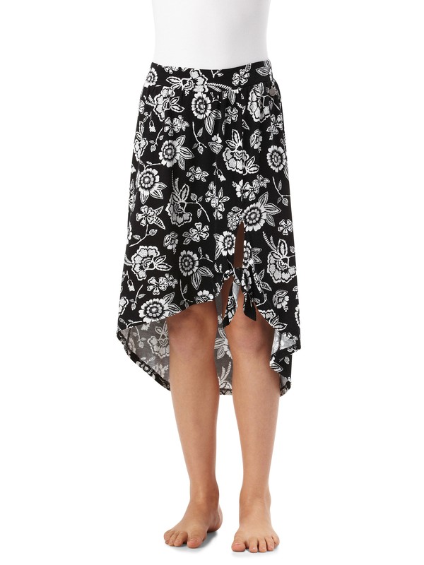 roxy, Girl 7-14 Toledo Skirt, TRUE BLACK ETHNIC FLORAL PRINT (kvj6) 0 Girl 7-14 Toledo Skirt ARGKK00002 Roxy
