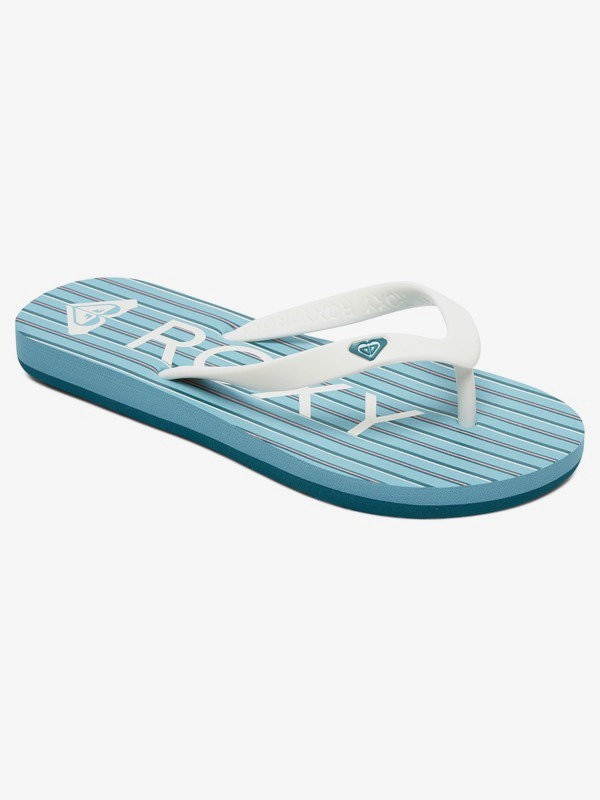 roxy, Girl's 7-14 Tahiti Flip-Flops, BLUE JAY/WHITE (bjw) 0 Girl's 7-14 Tahiti Flip-Flops Blue ARGL100181 Roxy