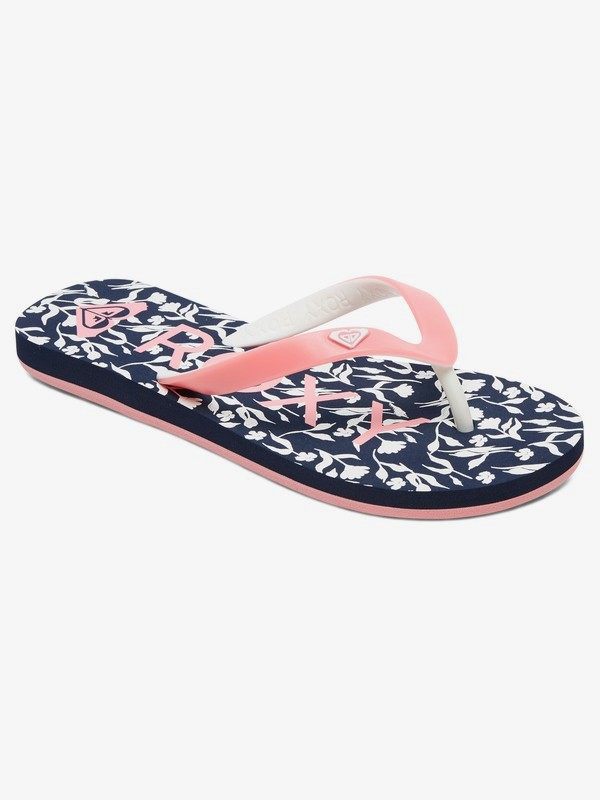 roxy, Girl's 7-14 Tahiti Flip-Flops, BLUE/PINK (blp) 0 Girl's 7-14 Tahiti Flip-Flops Blue ARGL100181 Roxy