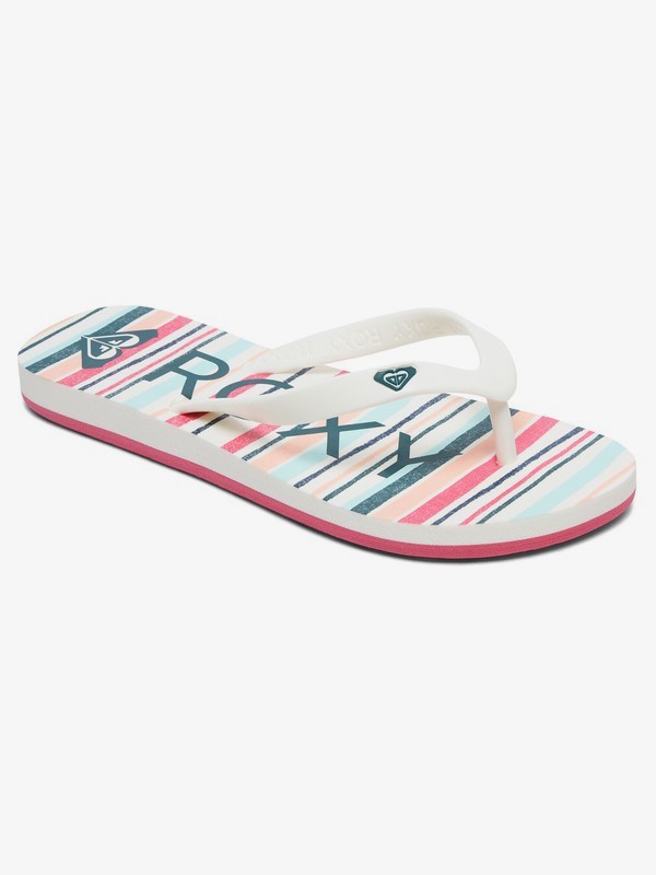 roxy, Girl's 7-14 Tahiti Flip-Flops, STRAWBERRY (stb) 0 Girl's 7-14 Tahiti Flip-Flops Red ARGL100181 Roxy