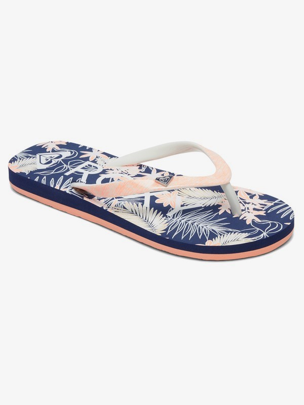 roxy, Pebbles - Flip-Flops for Girls, BLUE/PINK (blp) 0 Pebbles - Flip-Flops for Girls Blue ARGL100182 Roxy