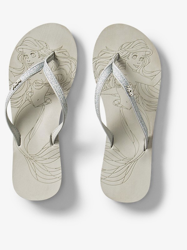 roxy, Girl's 7-14 Napili Flip-Flops, GREY (gry) 0 Girl's 7-14 Napili Flip-Flops Grey ARGL100233 Roxy