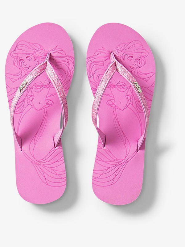 roxy, Girl's 7-14 Napili Flip-Flops, PINK (pnk) 0 Girl's 7-14 Napili Flip-Flops Pink ARGL100233 Roxy