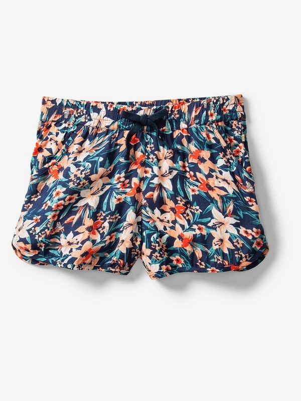 roxy, Ariel Sunny Sunny Beach Shorts, DRESS BLUES SEBASTIAN FLORAL B (btk7) 0 Ariel Sunny Sunny Beach Shorts Blue ARGNS03021 Roxy