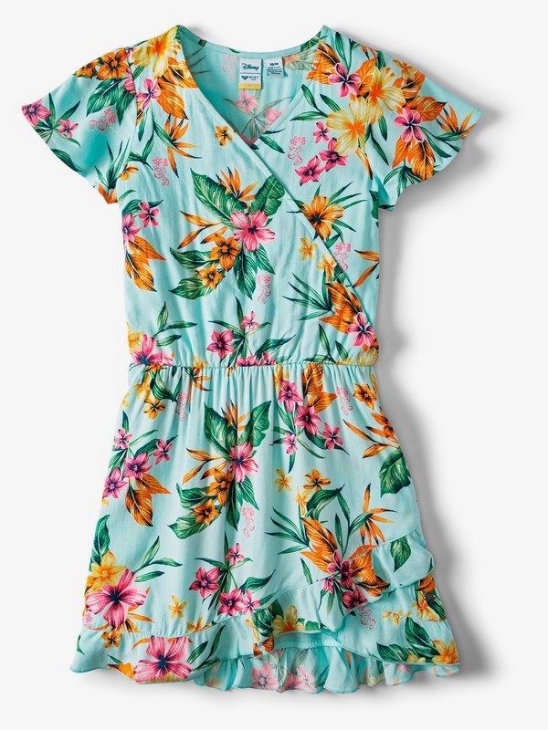 roxy, Her Fantasy Short Sleeve Dress, WAN BLUE HERITAGE FLORAL (bdl6) 0 Her Fantasy Short Sleeve Dress Blue ARGWD03028 Roxy