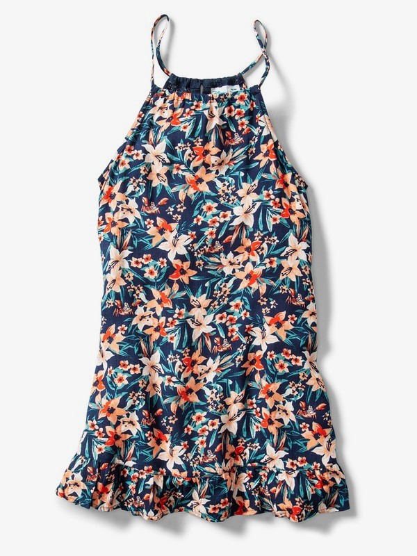 roxy, Ariel Head Above Sea Midi Strappy Dress, DRESS BLUES SEBASTIAN FLORAL B (btk7) 0 Ariel Head Above Sea Midi Strappy Dress Blue ARGWD03029 Roxy