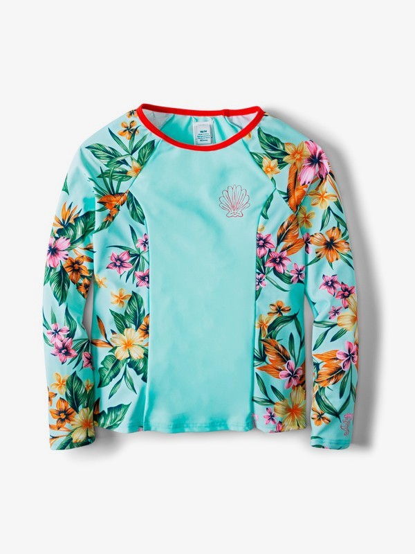 roxy, Heritage Floral Long Sleeve UPF 50 Rashguard, WAN BLUE HERITAGE FLORAL (bdl6) 0 Heritage Floral Long Sleeve UPF 50 Rashguard Blue ARGWR03043 Roxy