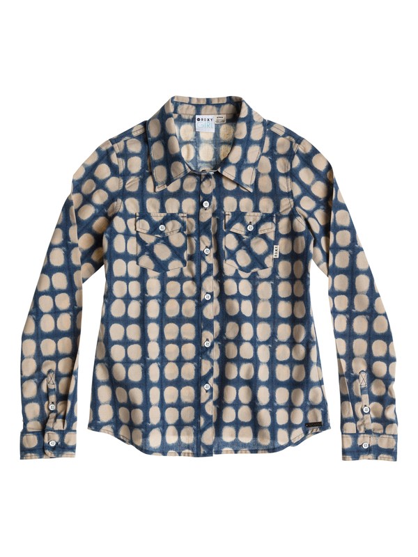 roxy, Girls 7-14 Hiker Shirt, HIKER ESTATED BLUE DOT (bsw6) 0 Girls 7-14 Hiker Shirt ARGWT03003 Roxy